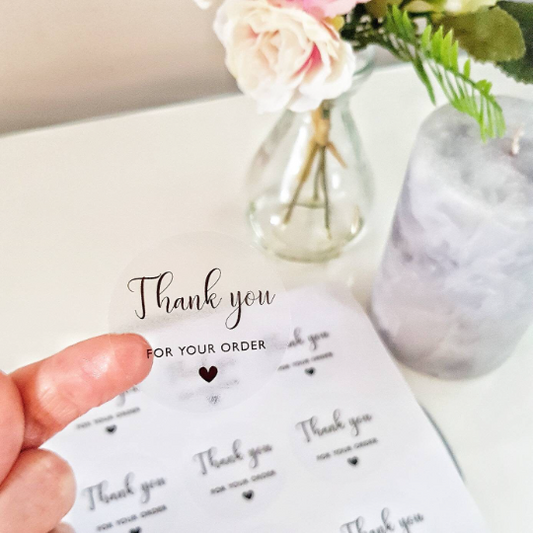 Transparent Thank You Stickers