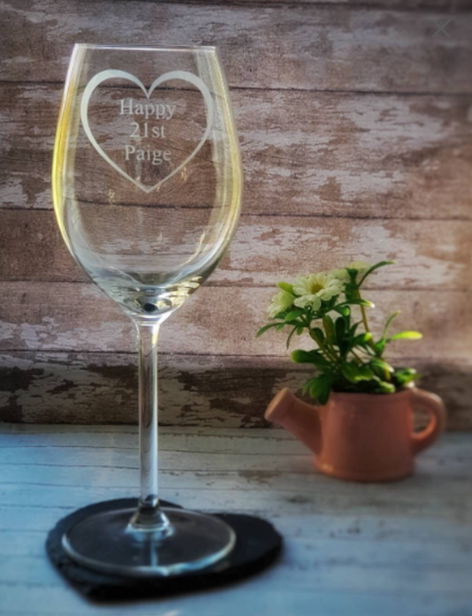 Custom Engraved Wine Glass