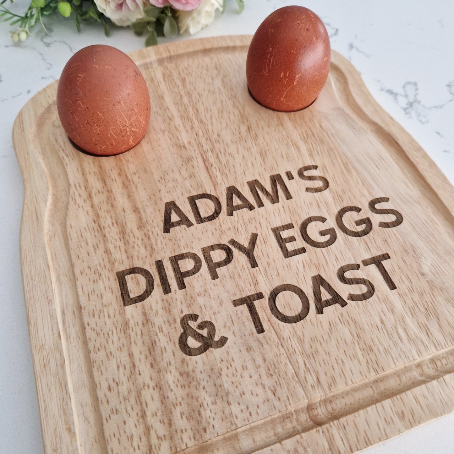 Toast Shaped Personalised Dippy Egg Board