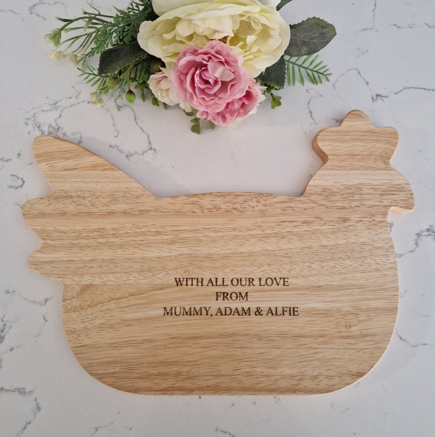 Chicken Shaped Personalised Dippy Egg Board