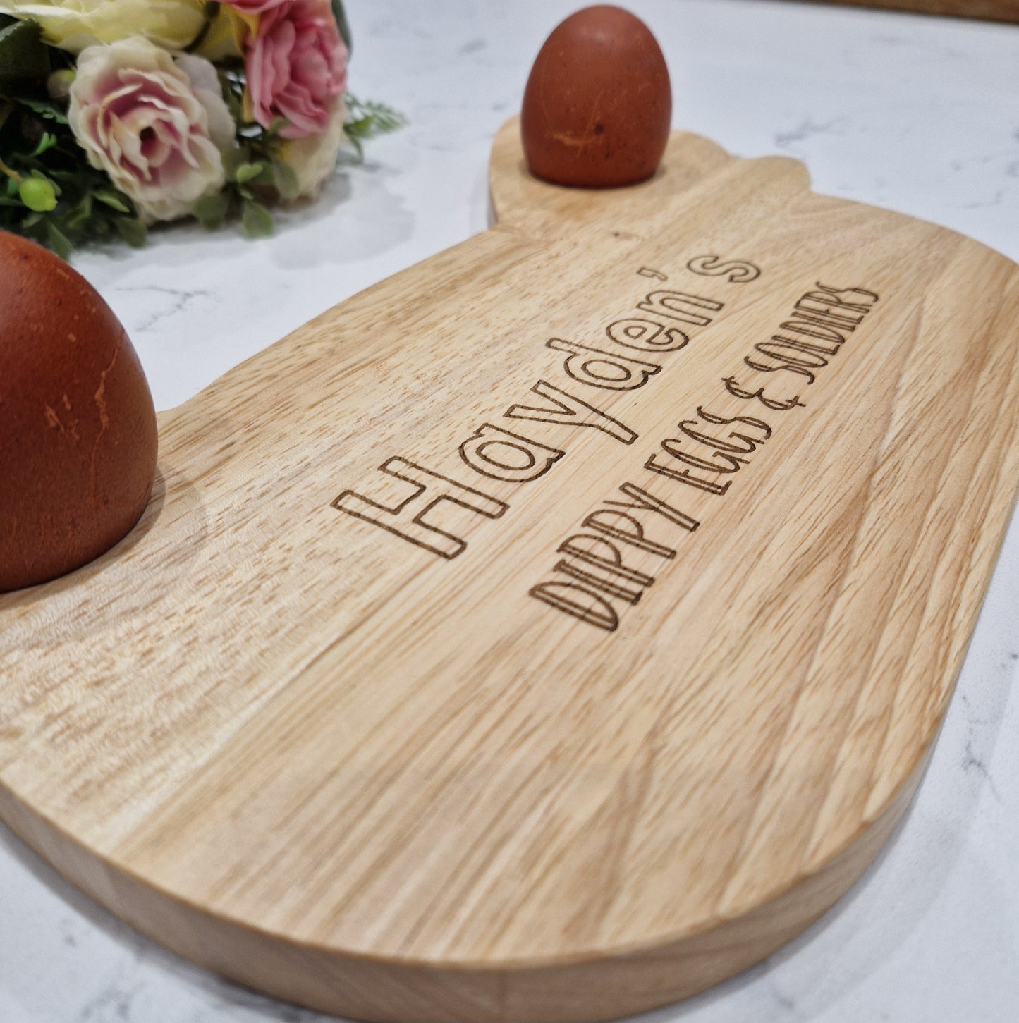 Chicken Shaped Personalised Dippy Egg Board