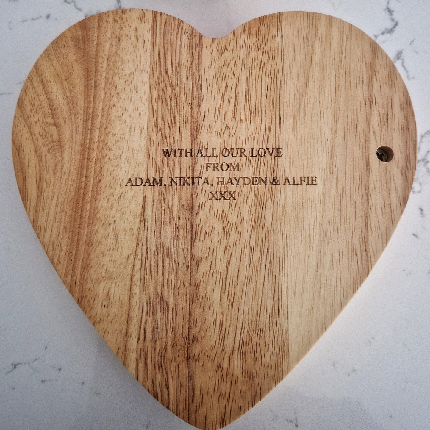 Personalised Heart Shaped Cheese Board set