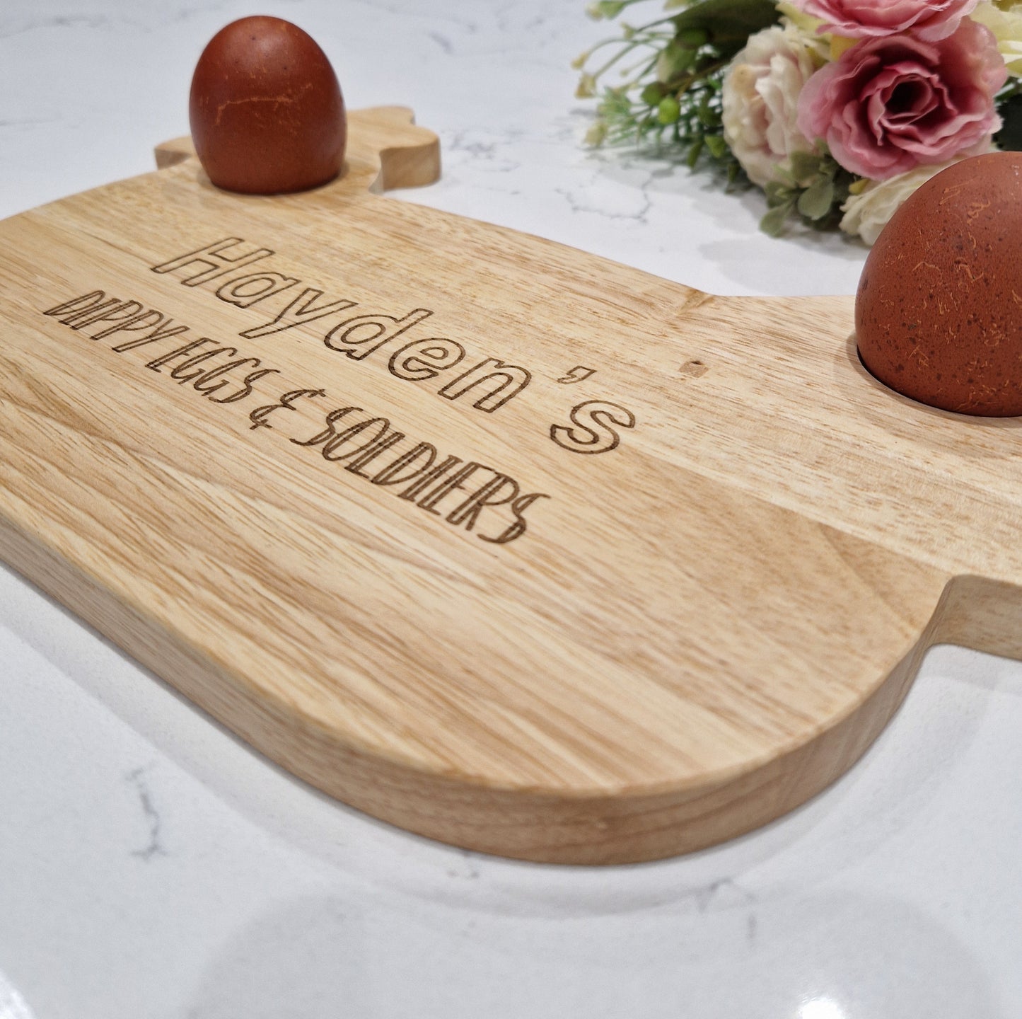 Chicken Shaped Personalised Dippy Egg Board