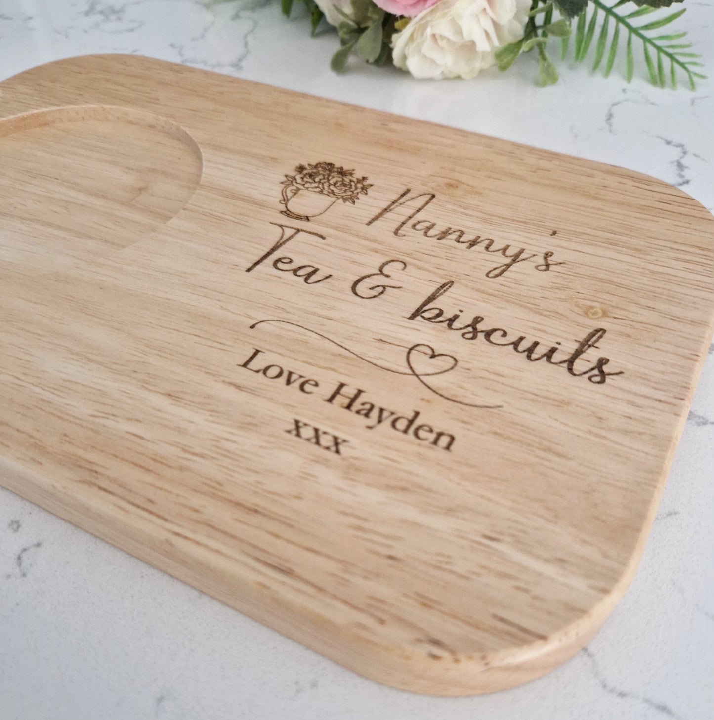 Personalised Tea & Biscuits Board