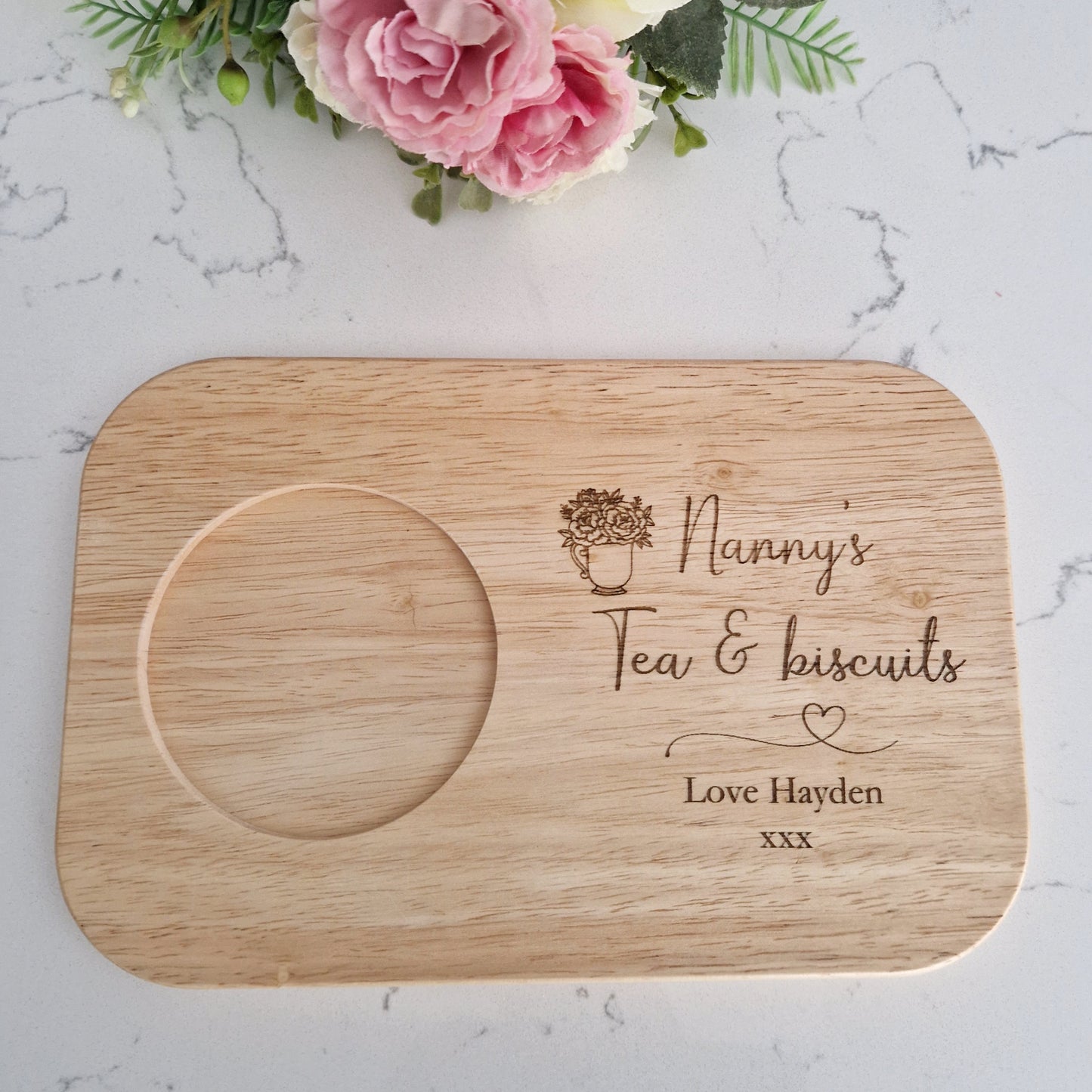 Personalised Tea & Biscuits Board